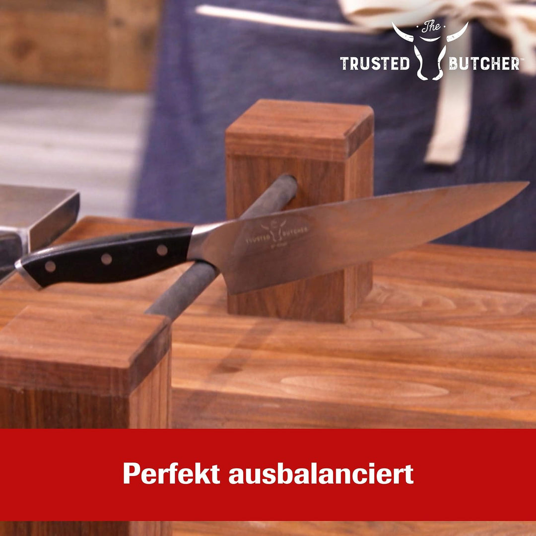 Mediashop Trusted Butcher Chefmesser – hochwertiges Profi Kochmesser - Grill Messer – ultrascharfe K