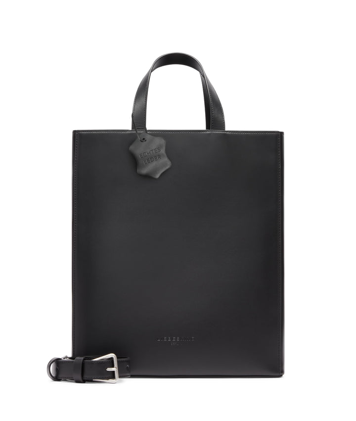 Liebeskind Berlin Paperbag Tote M – Paperbag Tasche aus Leder mit Jacquard-Schultergurt & Logodetail