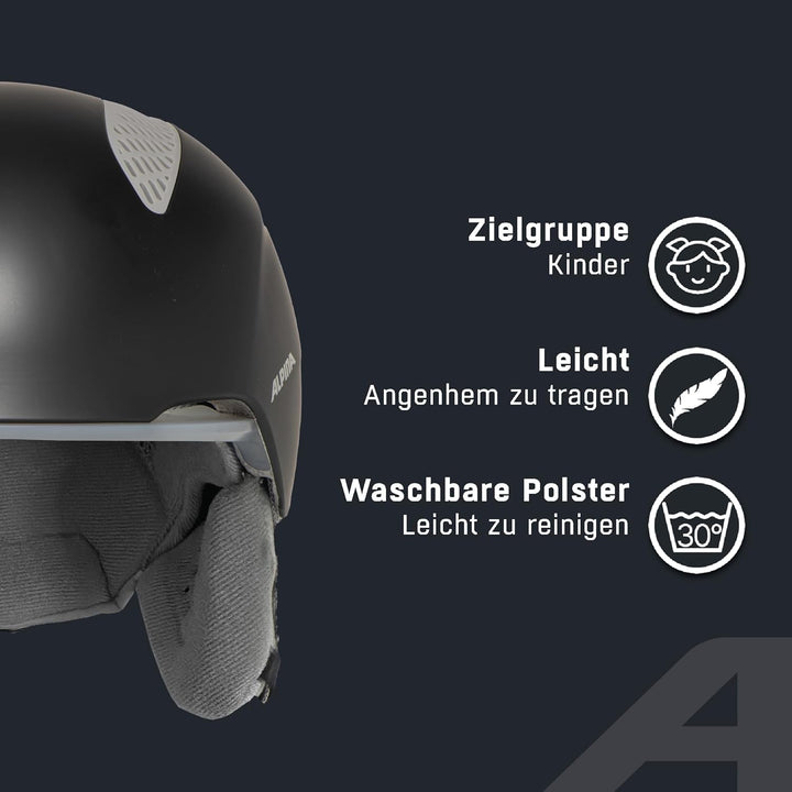 ALPINA GRAND JR - Sicherer, Leichter, Stossabsorbierender & Individuell Anpassbarer Skihelm Für Kind