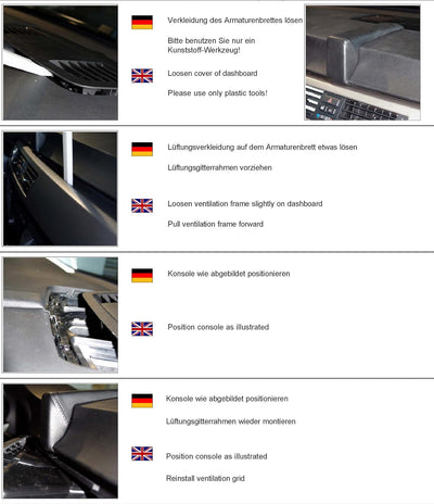 Kuda BMW 3-Serie Kfz-Halterung für Handy/Smartphone, Passivhalter, Schwarz, Leder, BMW 3 (E90/E91/E9