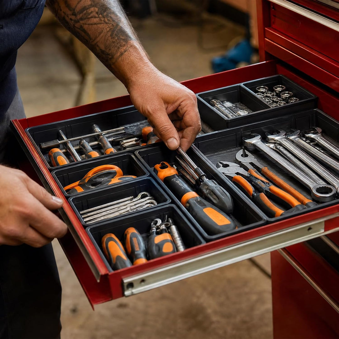 Sortierbox Werkstatt Werkzeug Organizer - 58 Stück Ordnungssystem Mit Schubladen, Werkzeugkasten 58