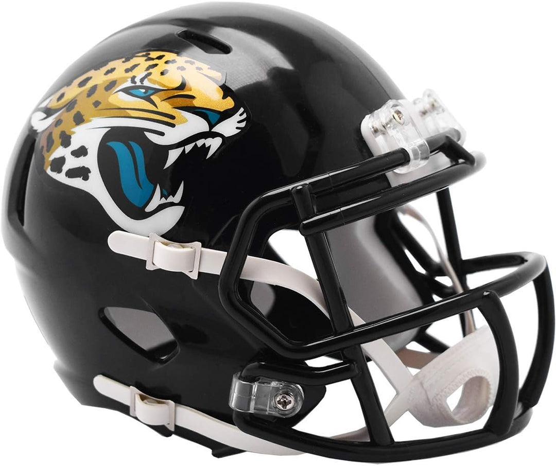 Riddell Fussballhelm. Jacksonville Jaguars Einheitsgrösse Schwarz, Jacksonville Jaguars Einheitsgrös