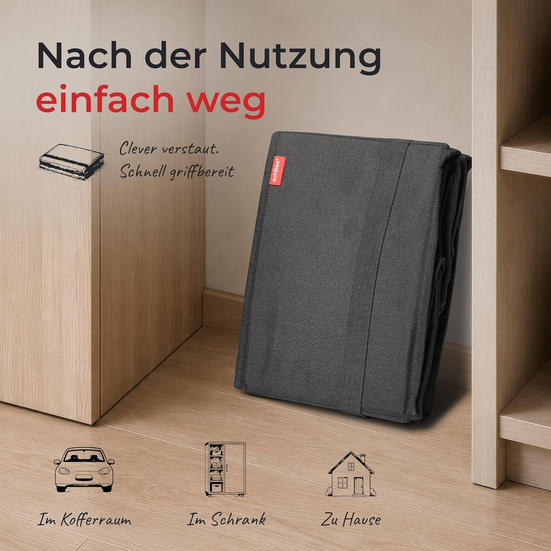 achilles Einkaufskorb faltbar mit flexiblen Fächern – Einkaufs-Organizer mit verstellbaren Trennwänd