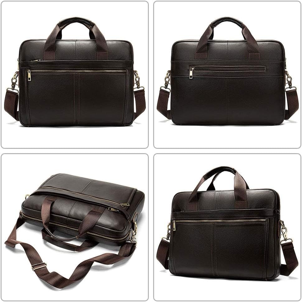BAIGIO Herren Vintage Messenger Bags Freizeit Tasche Ledertasche Echt Leder Beruf Schultertasche Akt