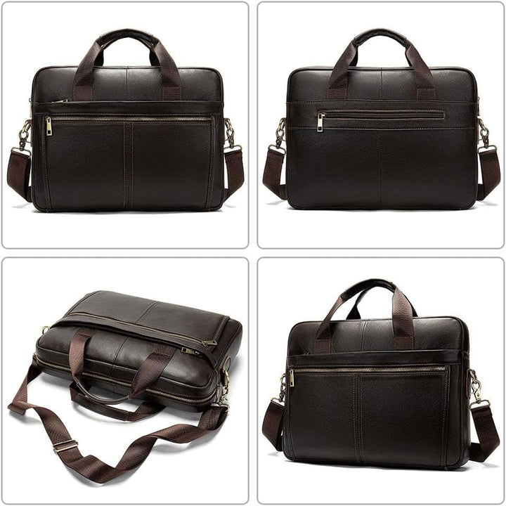 BAIGIO Herren Vintage Messenger Bags Freizeit Tasche Ledertasche Echt Leder Beruf Schultertasche Akt