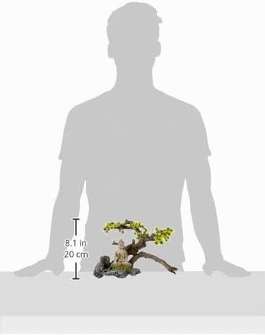 Nobby Aqua Ornaments BUDDHA mit Pflanzen, 32,5 x 16,5 x 21,0 cm, 1 Stück