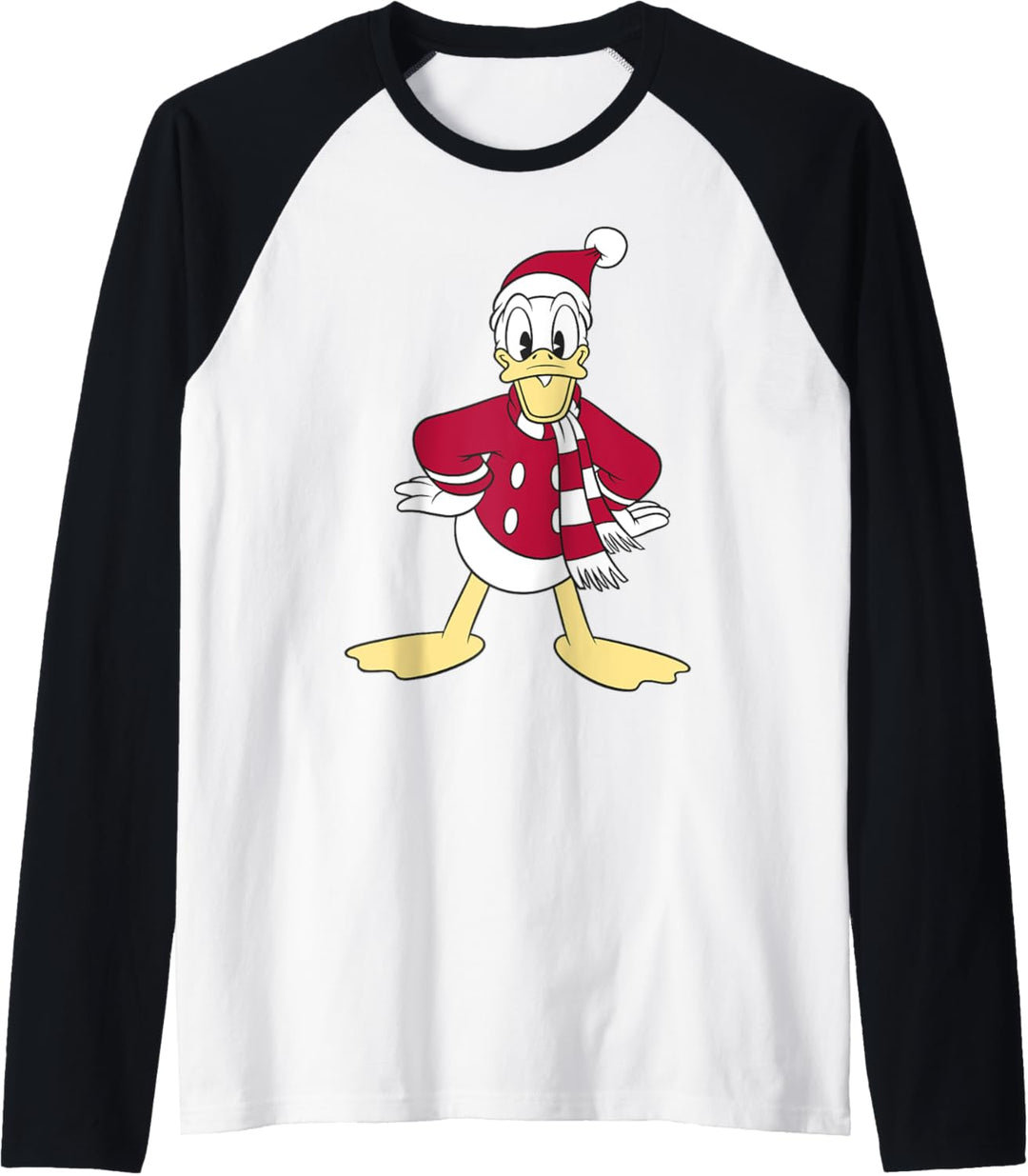 Disney Mickey And Friends Weihnachten Donald Duck Santa Hat Raglan