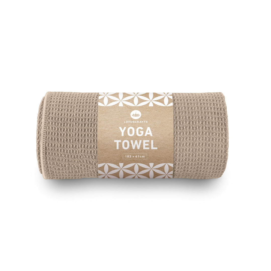 Lotuscrafts® Yoga Handtuch rutschfest für Hot Yoga oder Yogatuch Auflage für Yogamatte, Anti-Rutsch