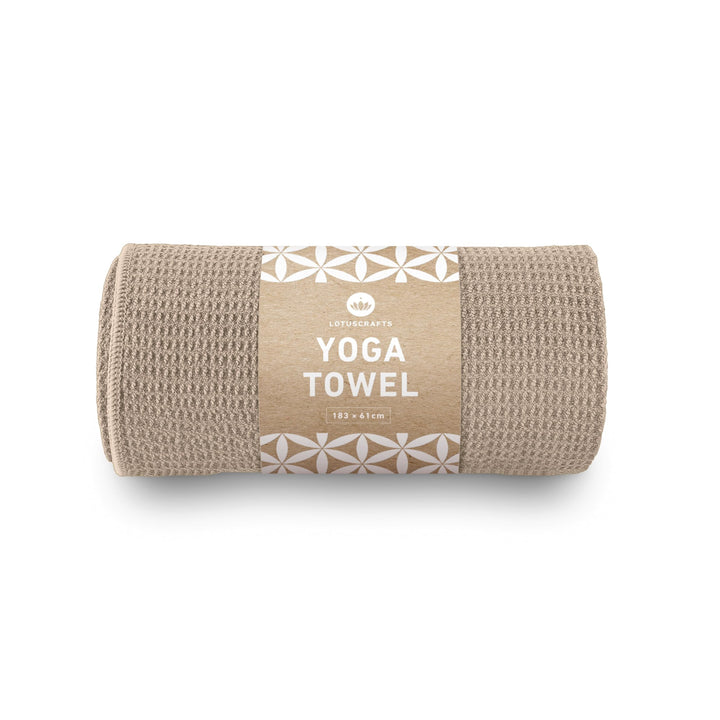 Lotuscrafts® Yoga Handtuch rutschfest für Hot Yoga oder Yogatuch Auflage für Yogamatte, Anti-Rutsch