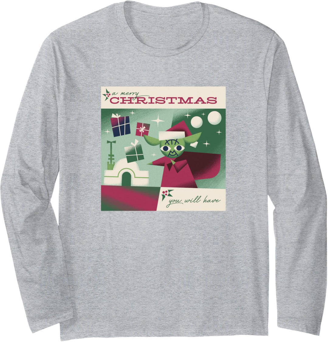 Star Wars Yoda A Merry Christmas You Will Have Langarmshirt