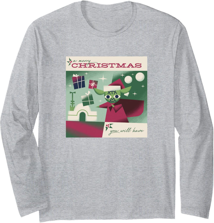Star Wars Yoda A Merry Christmas You Will Have Langarmshirt