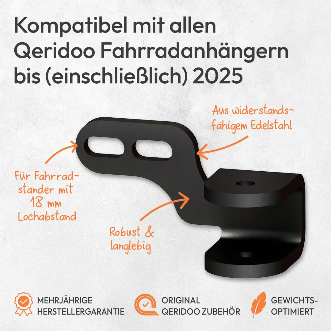 Qeridoo Kupplung für Montage an Fahrradständer - ab Fahrradanhänger Baujahr 2017