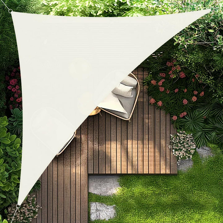 HENG FENG Sonnensegel 3x3x4.25m Dreieckig Wasserdicht mit 95% UV-Schutz Sonnenschutz für Garten Terr