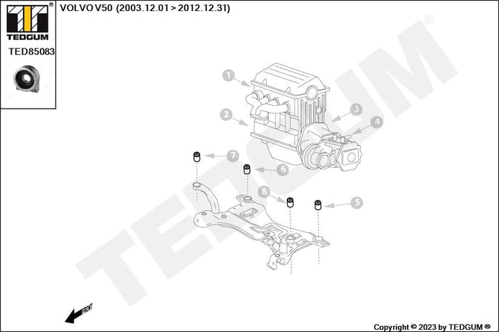 TEDGUM TED85083 ANTRIEBSWELLENSTÜTZE (SATZ)