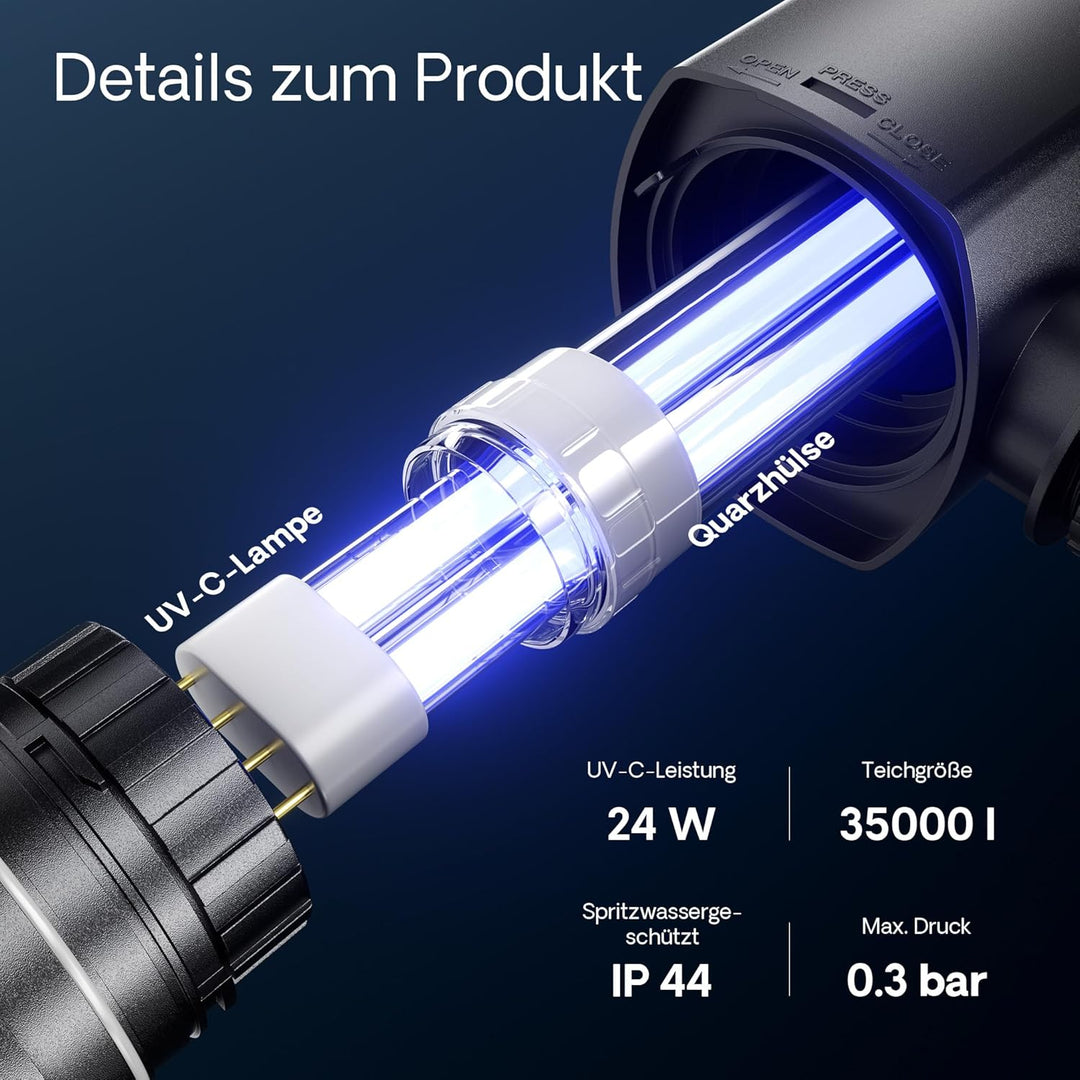 SunSun CUV-224 Teichklärer Wasserklärer Lichtfilter 24W