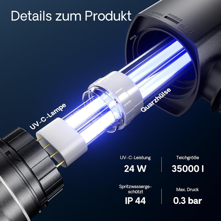 SunSun CUV-224 Teichklärer Wasserklärer Lichtfilter 24W