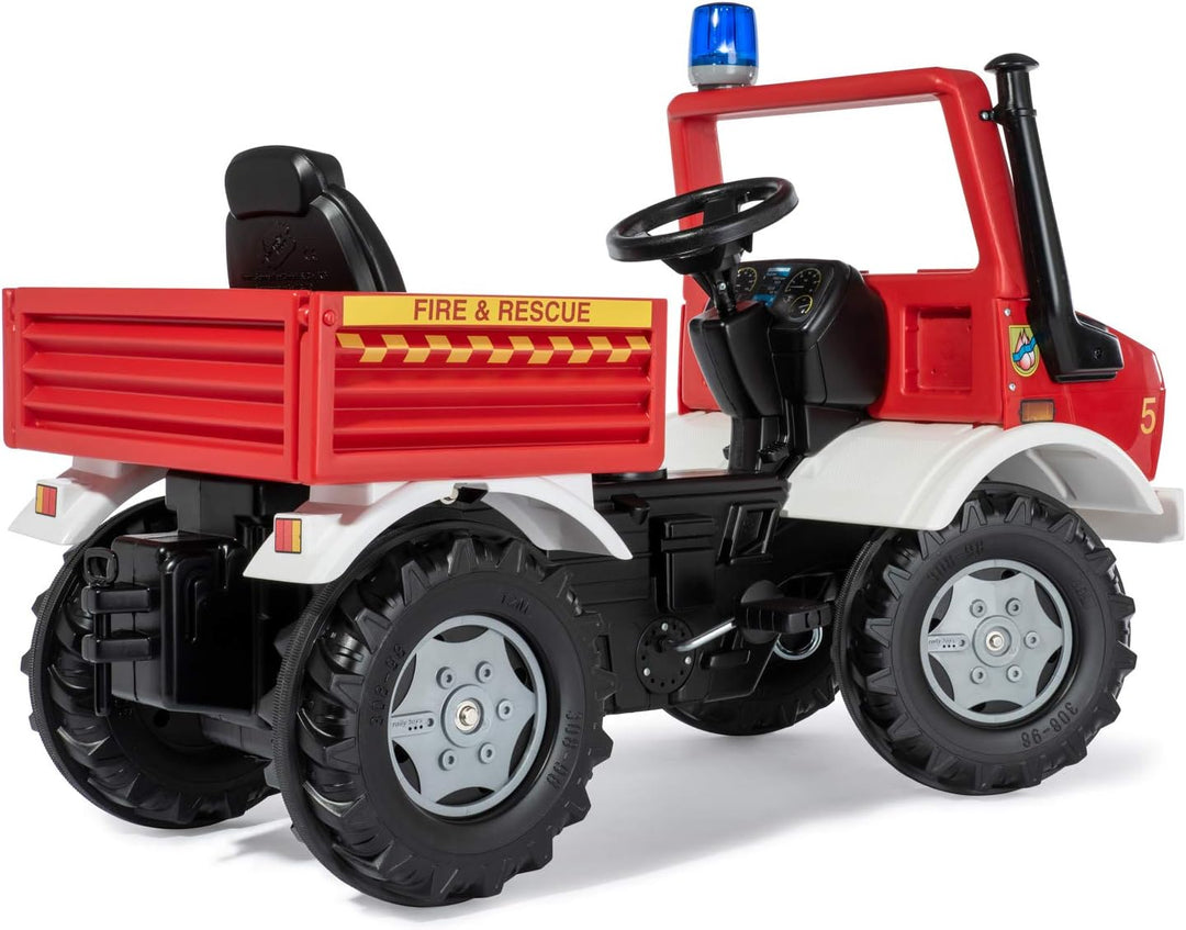 Rolly Toys 038220 rollyUnimog Feuerwehr Edition 2020 (Kinderunimog, Tretfahrzeug) - inkl. RollyFlash