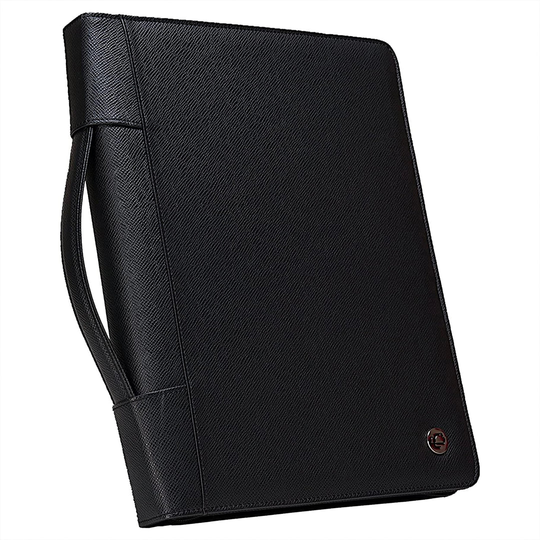 Case-it PAD-40 Executive Reissverschluss-Padfolio mit abnehmbarem 3-Ringordner und Schreibblock in B