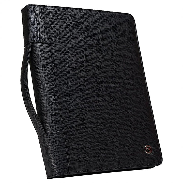 Case-it PAD-40 Executive Reissverschluss-Padfolio mit abnehmbarem 3-Ringordner und Schreibblock in B