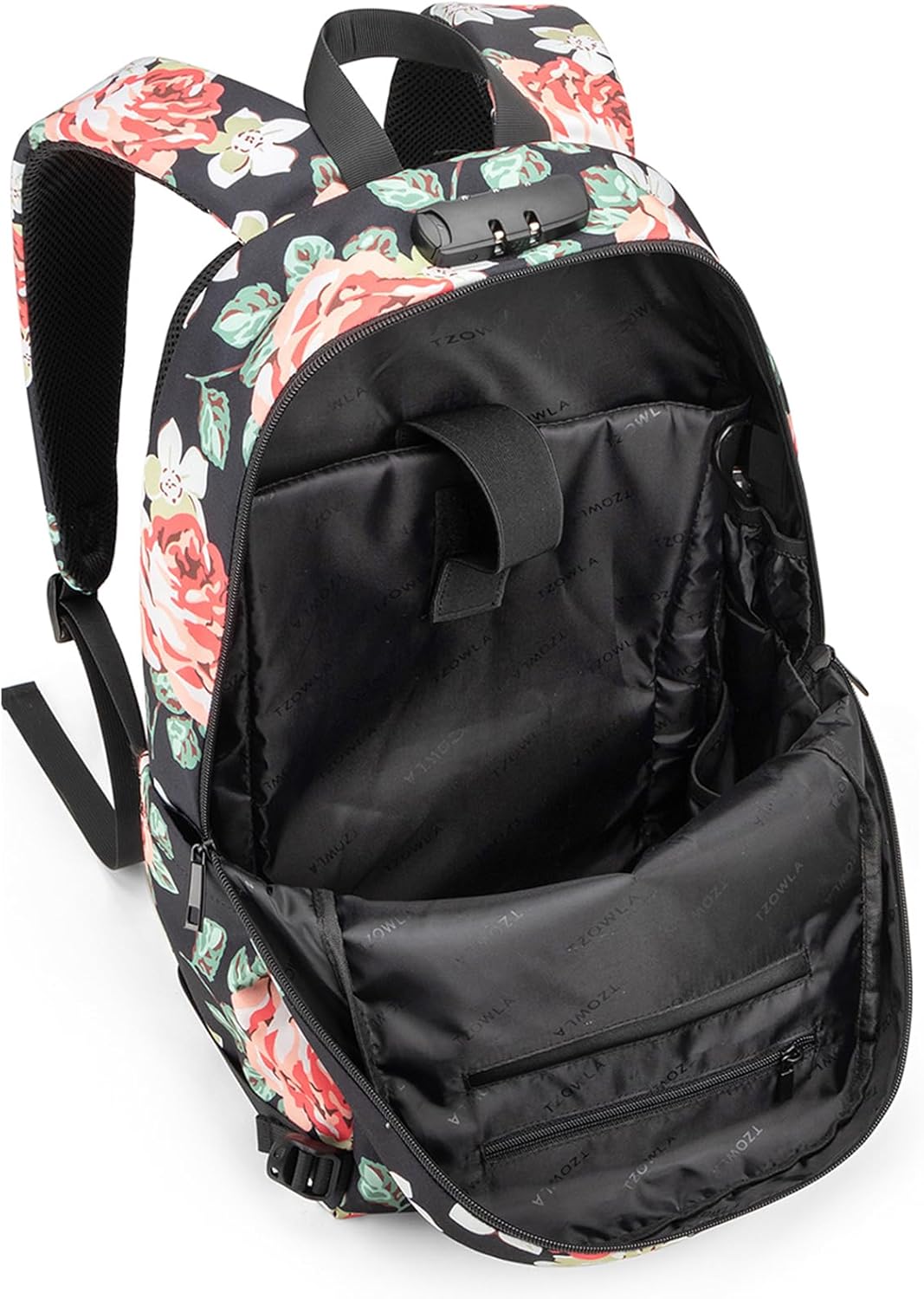 Tzowla Anti Diebstahl Laptop Rucksack für Herren,Rucksack Wasserdicht mit USB-Ladeanschluss und Schl