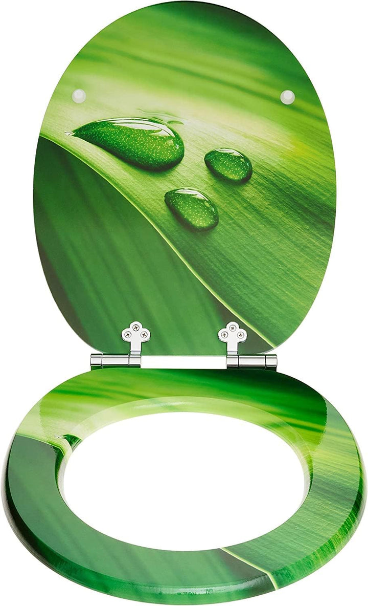 SINOBATH WC-Sitz Mit Absenkautomatik, Hochwertige Und Stabile Antibakterieller Toiletten, MDF Holzke