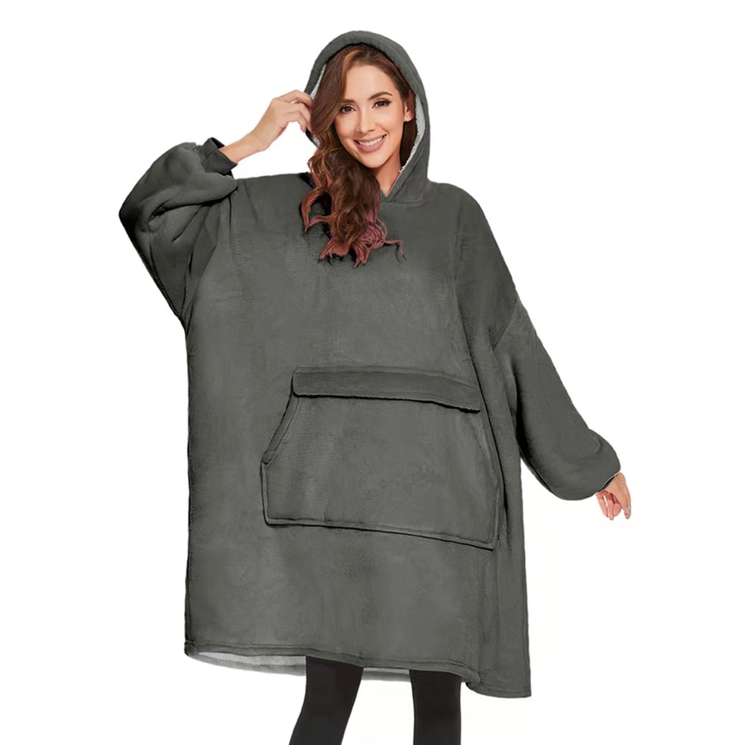 GAYYNE Hoodie Decke mit Ärmeln Deckenpullover, Tragbare Decken Hoodie Damen, Ultra Weiche Sherpa Fle