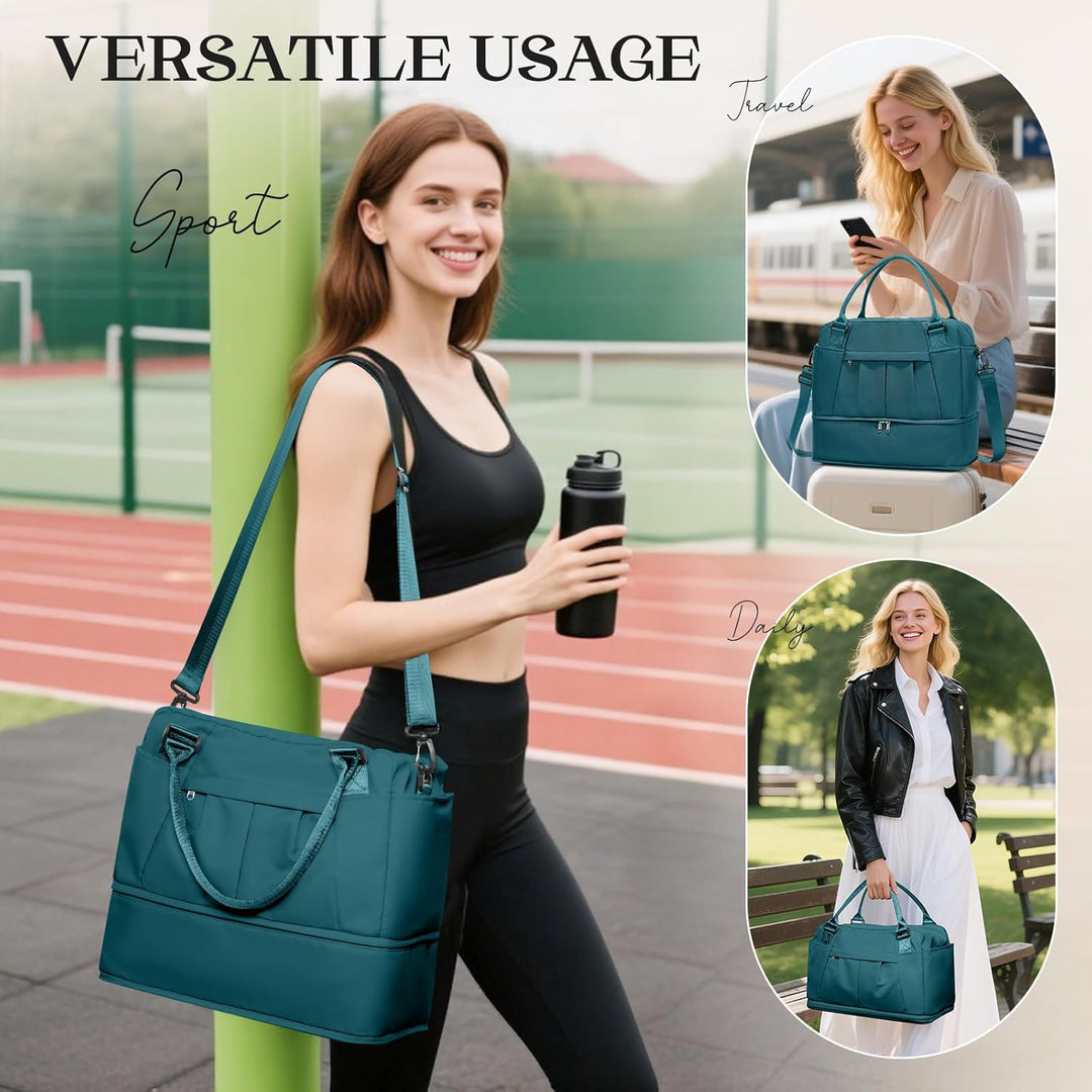 SEAFEW Reisetasche 24L, 40x30x20 Ryanair Handgepäck Tasche für Flugzeug Weekender Sporttasche Damen