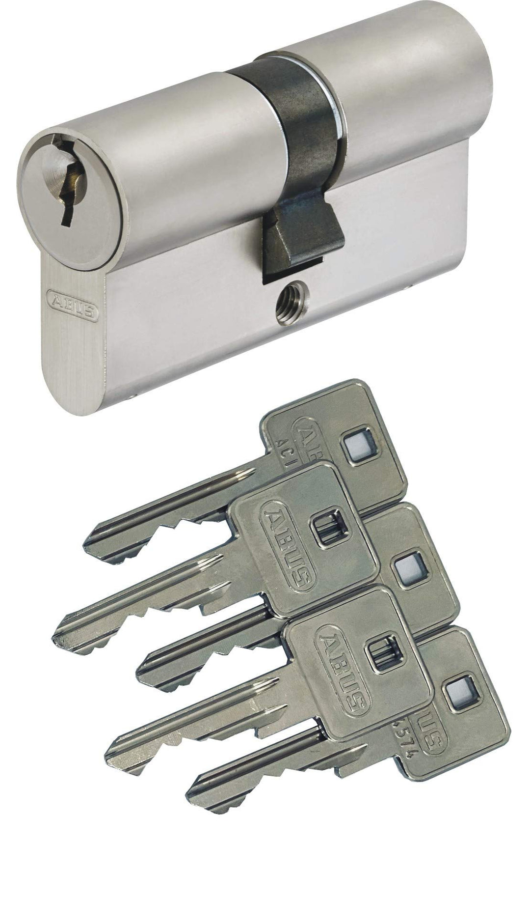 ABUS A93 Doppelzylinder 30/60mm mit 5 Schlüssel, mit Not-u. Gefahrenfunktion und Bohrschutz, Profil