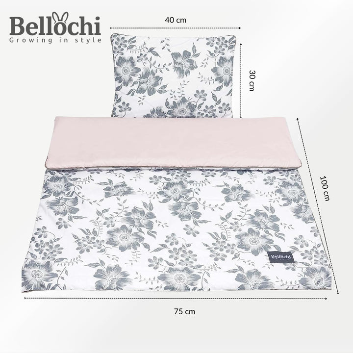 Bellochi Multifunktional Baby Decke Set - Doppelseitig Baby Bettwäsche 75x100 cm und Kissen 30x40cm