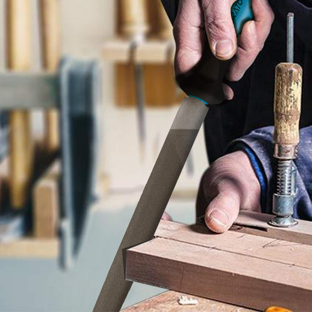 LIBRATON Feilen Set, Werkstattfeile Satz 9 tlg. Feilenset Metall Set Feilensatz inkl. Flachfeile Hal