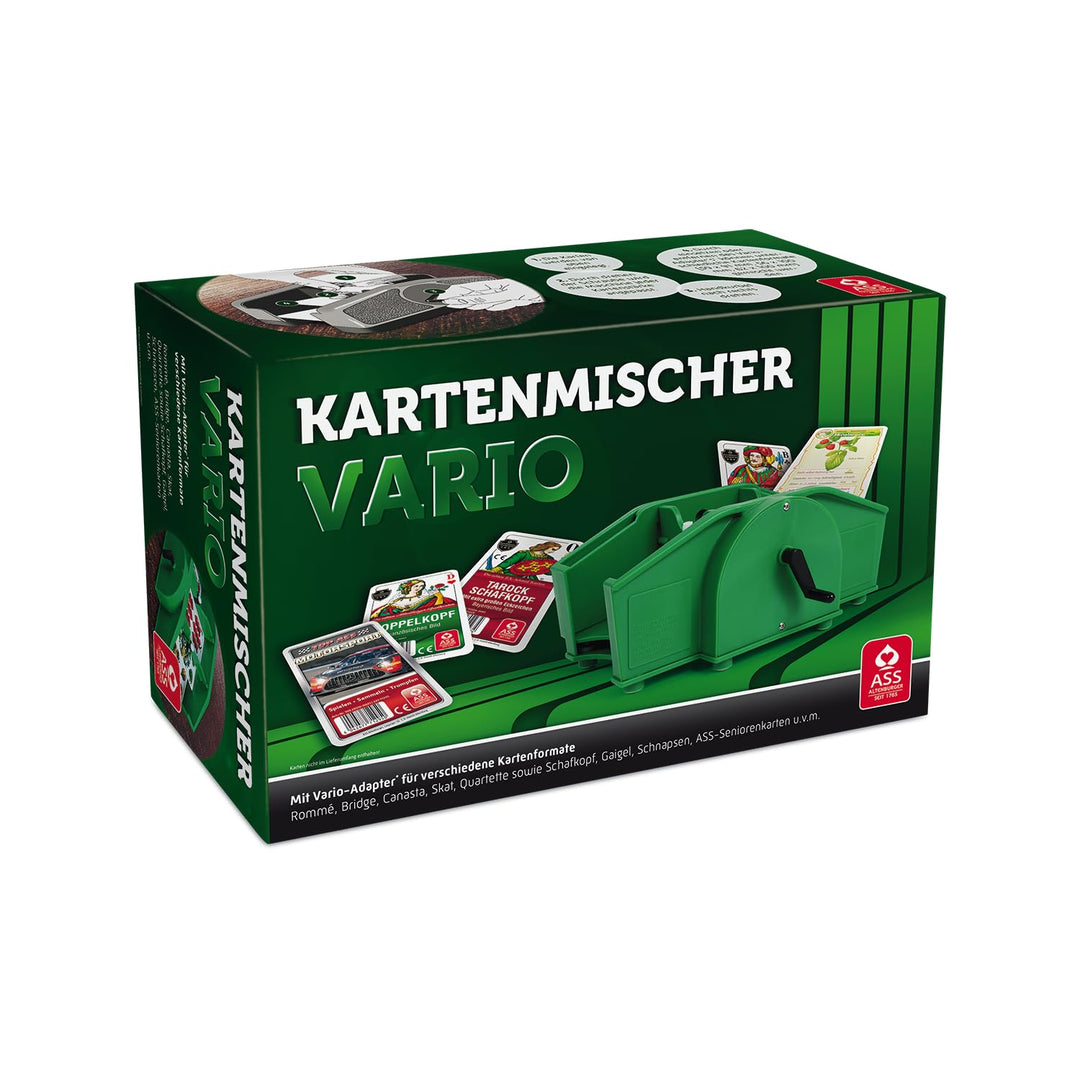 ASS Altenburger 22574033 - Kartenmischer Vario mit Handkurbel, für unterschiedliche Kartenformate ge