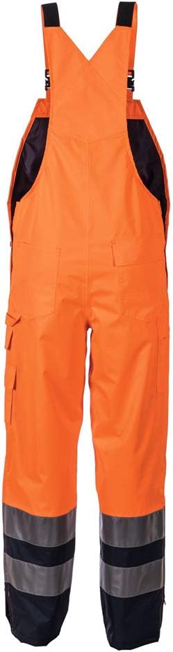 Planam Unisex Warnschutz Rain Trousers High Visible Size M in Yellow XL Orange, Marine, XL Orange, M