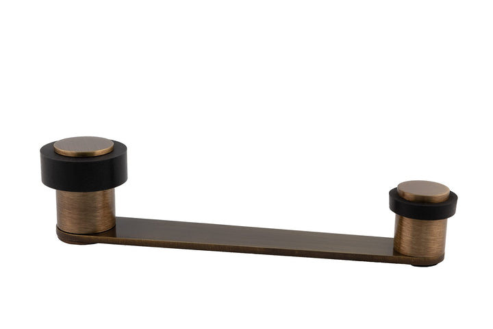 Türstopper mit drehbarem Halter | für Türstärke bis 100 mm | Messing | inkl. Schraube + Dübel | Ref.