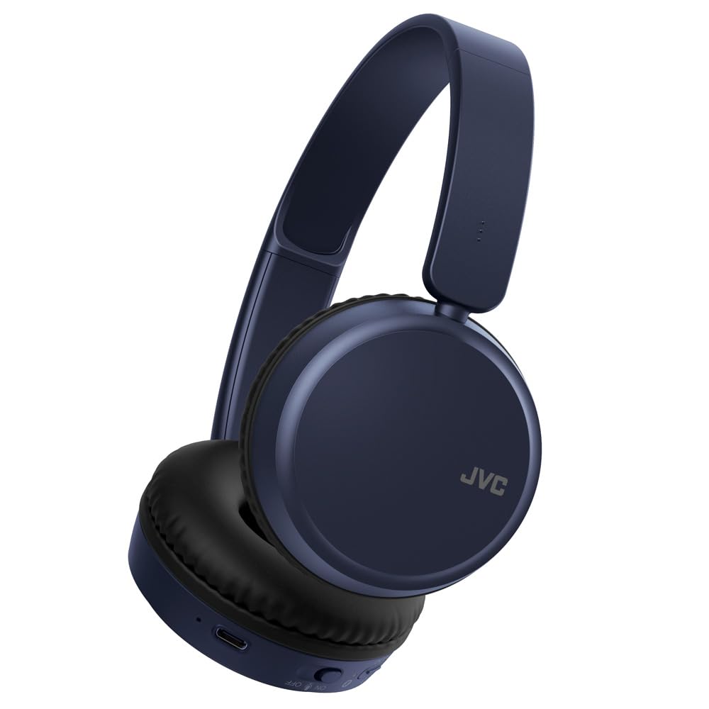 JVC HA-Z37W-A - Bluetooth On-Ear-Kopfhörer, Tiefbass, 3 Klangmodi (Bass/Klar/Normal), 35 Stunden Akk