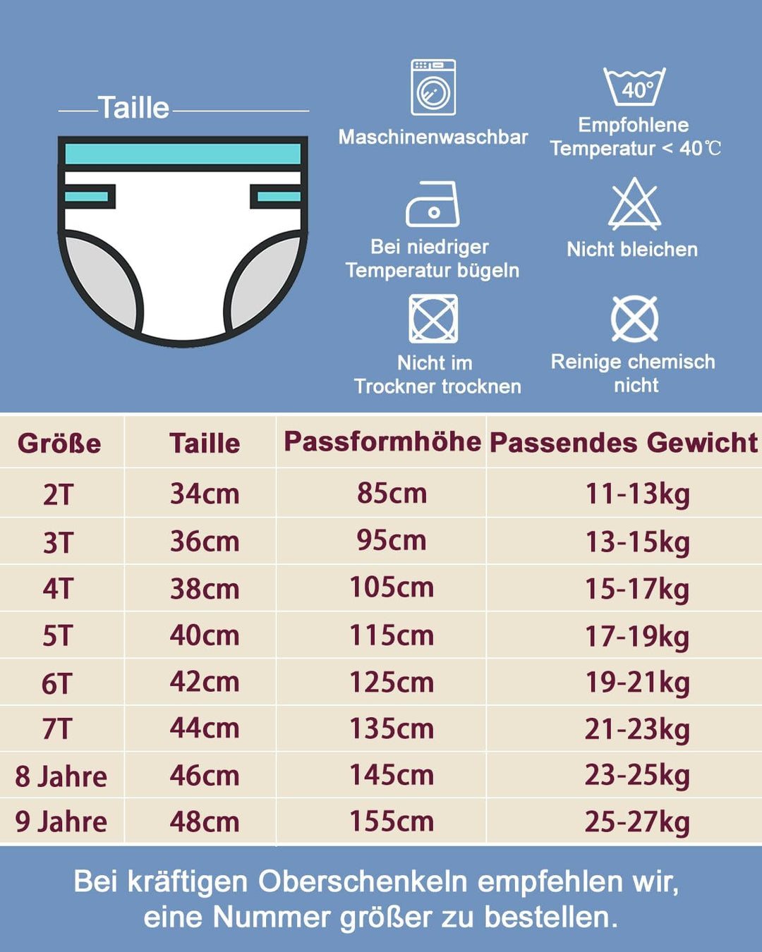 FLYISH DIRECT Töpfchen Trainingshose - Packung mit 6 Baby Trainingshosen Töpfchen Unterwäsche Kleink
