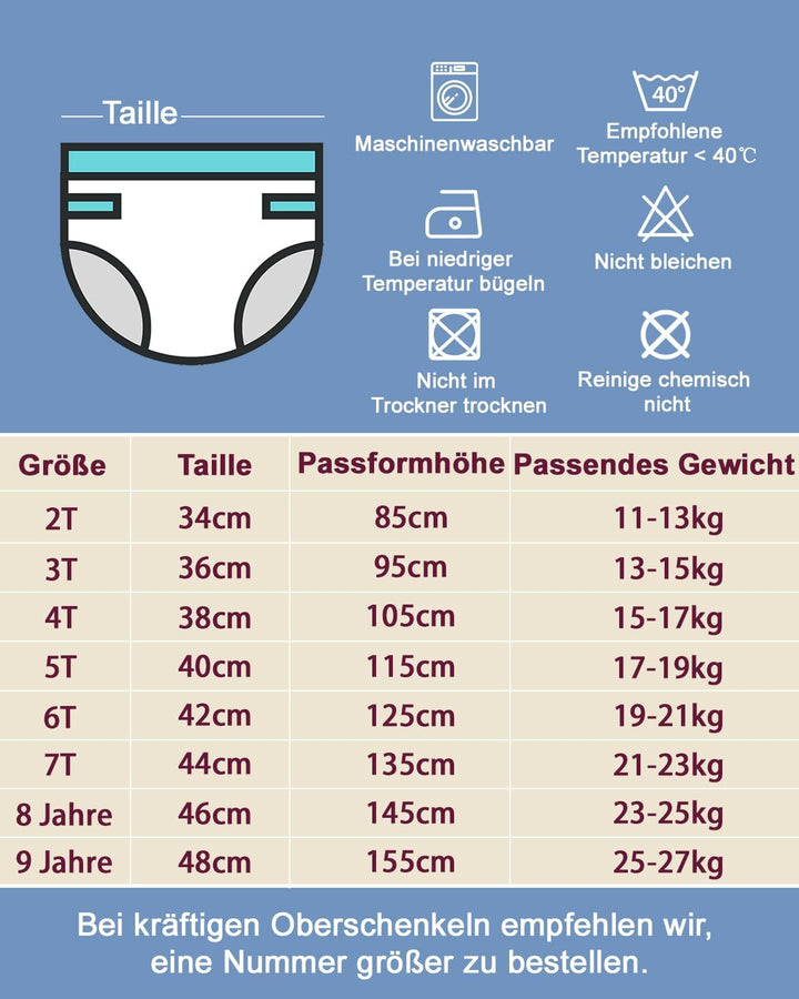 FLYISH DIRECT Töpfchen Trainingshose - Packung mit 6 Baby Trainingshosen Töpfchen Unterwäsche Kleink