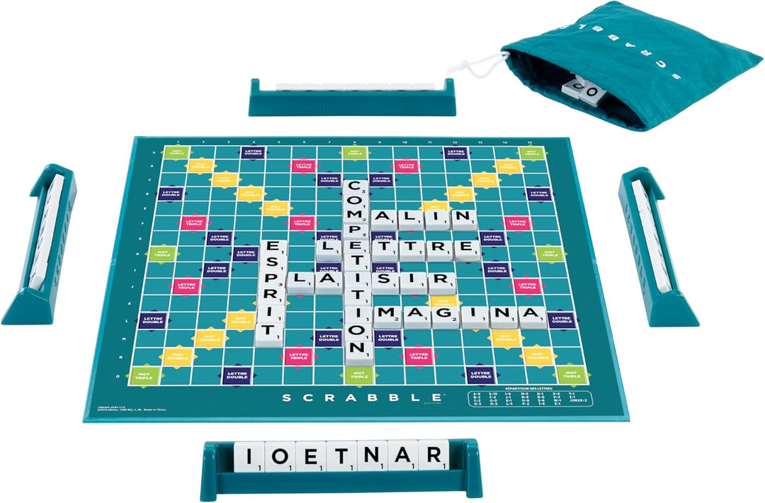 Mattel Games Scrabble Zwei in Eins, Version: Französisch, HWD44, Französisch