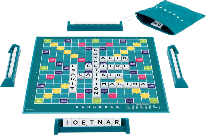 Mattel Games Scrabble Zwei in Eins, Version: Französisch, HWD44, Französisch