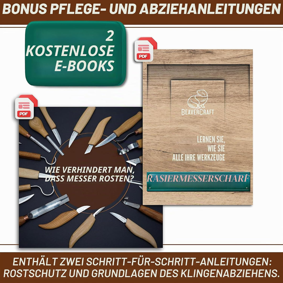 BeaverCraft Schnitzmesser C2 Schnitzmesser zum Schnitzen feiner Holzspäne und für allgemeine Zwecke