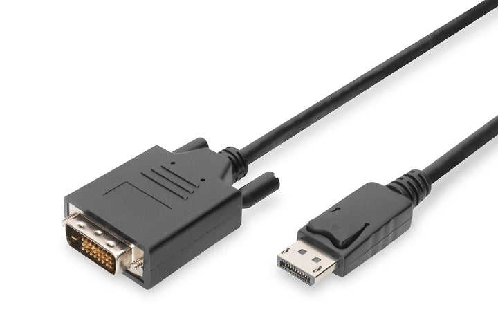 DIGITUS DisplayPort Adapterkabel - DP auf DVI(24+1) - Full-HD - 5m - Verriegelung, 60Hz - Kompatibel