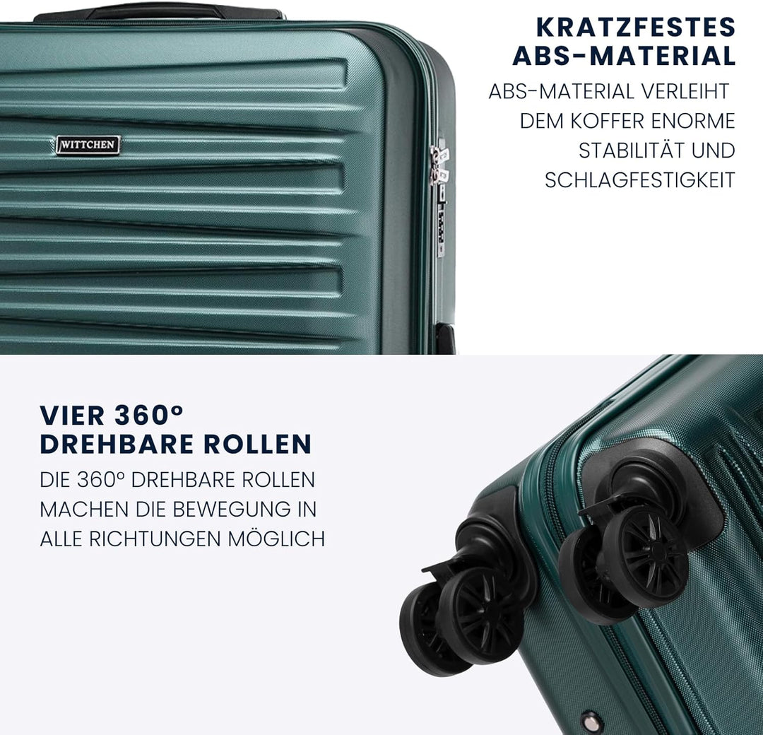 WITTCHEN Skyspeed Line Reisekoffer 4er Koffer-Set Rollkoffer Trolley Handgepäck Gepäck Reisekofferse