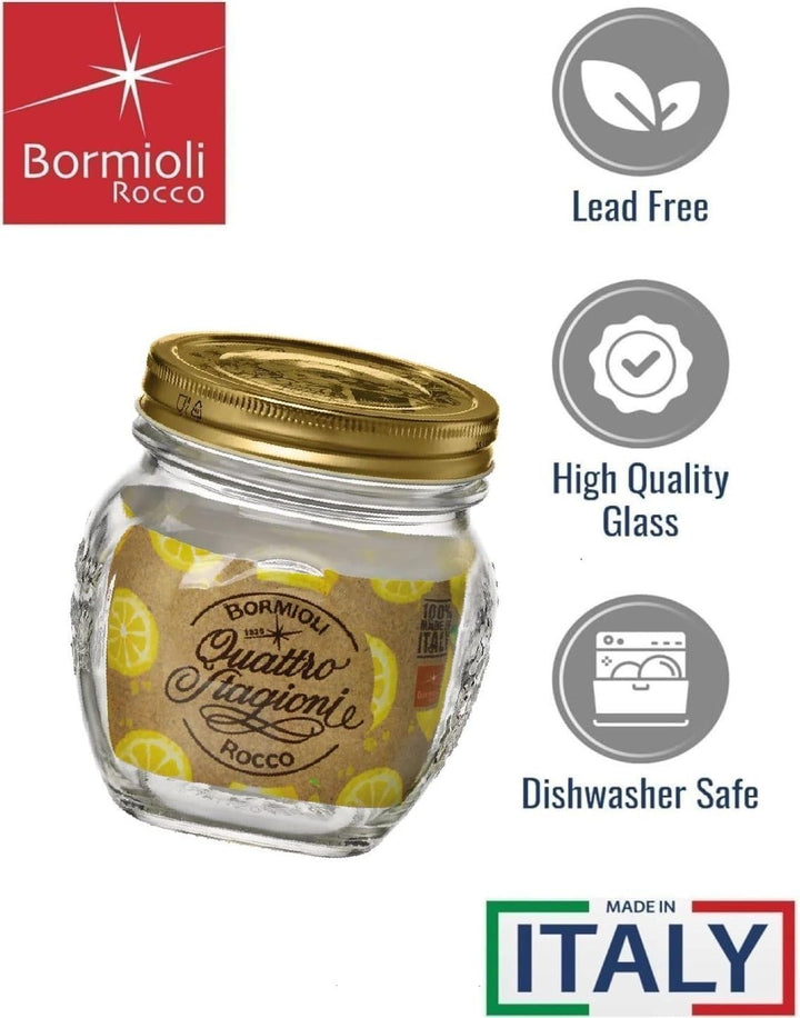 Bormioli Rocco Quattro Stagioni Anphora Einmachglas, 480 ml, 12 Stück 17 ounce, 17 ounce