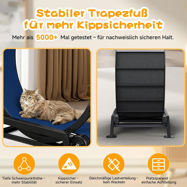 GTPLAYER Katzenlaufrad, laufrad Katze, Extra grosser 100 cm, ultraleises Laufrad mit Abnehmbarer Tep