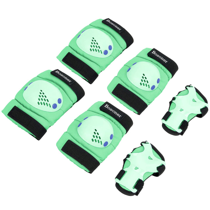 BOSONER Knieschoner Kinder Schoner Inliner Protektoren 6er Set Schützer Inliner Inline Skates Knie U