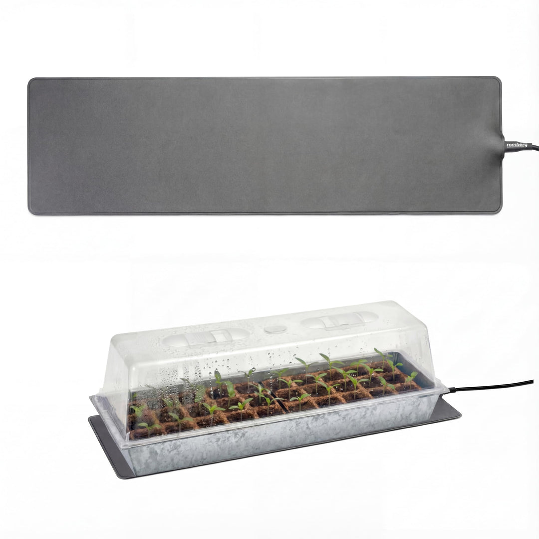Romberg Heizmatte für Pflanzenanzucht, Grösse S (60 × 15 cm), 20 W, IP67 wasserdichte Pflanzenheizun