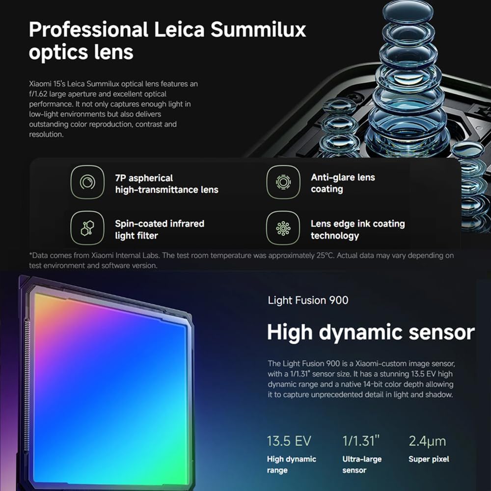 XIAOMI 15 Handy 120Hz WQHD+ AMOLED Display,12+256GB Smartphone Ohne Vertrag mit Snapdragon 8 Elite,