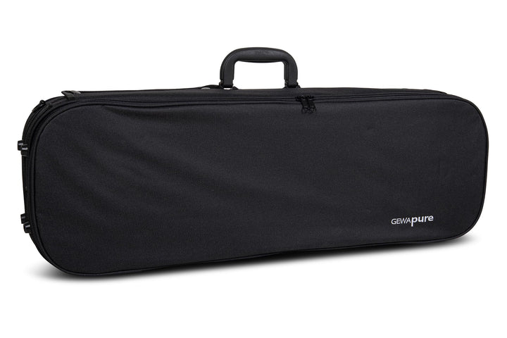 GEWA pure Violinkoffer 4/4 schwarz mit Notentasche und Rucksackriemen, 4/4