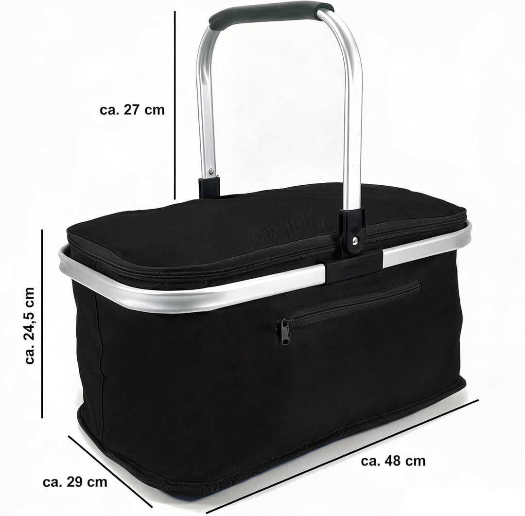 2 Stück 24L Einkaufskorb Gross Isolierkorb Kühlkorb Kühltasche Picknickkorb Thermotasche Kühltasche