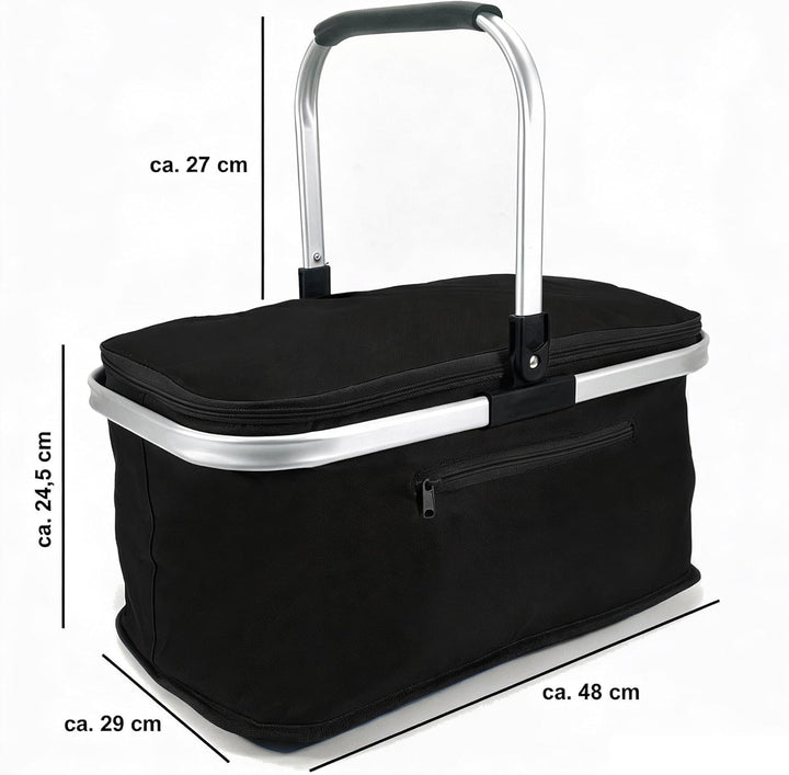2 Stück 24L Einkaufskorb Gross Isolierkorb Kühlkorb Kühltasche Picknickkorb Thermotasche Kühltasche
