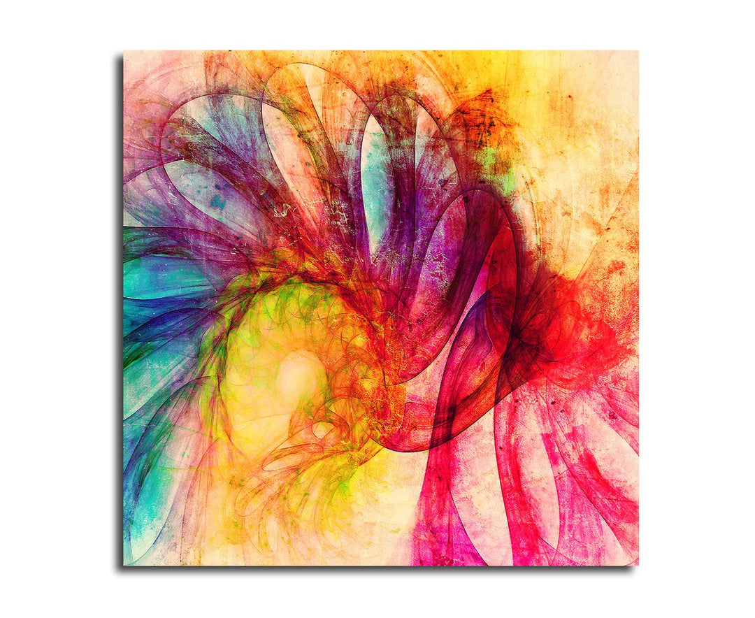 Paul Sinus Art Modernes Wandbild Abstrakt047_60x60cm Abstrakte Kunst Kunstdruck auf Leinwand Zeitlos